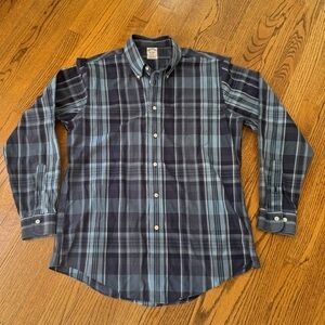 Brooks Brothers size large Madison Men's Large Blue Plaid Long Sleeve